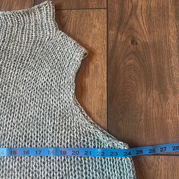 Eileen Fisher Open Knit 100% Linen Sweater Mock Neck Sleeveless Tunic Top 3X - Picture 8 of 10